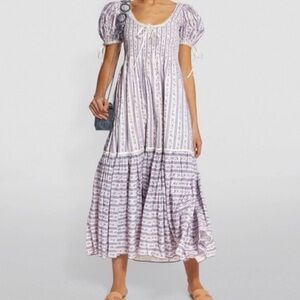 LoveShackFancy Judith Dress in Soft Purple